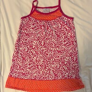 Hanna Andersson Pink & Orange Printed Tank Dress